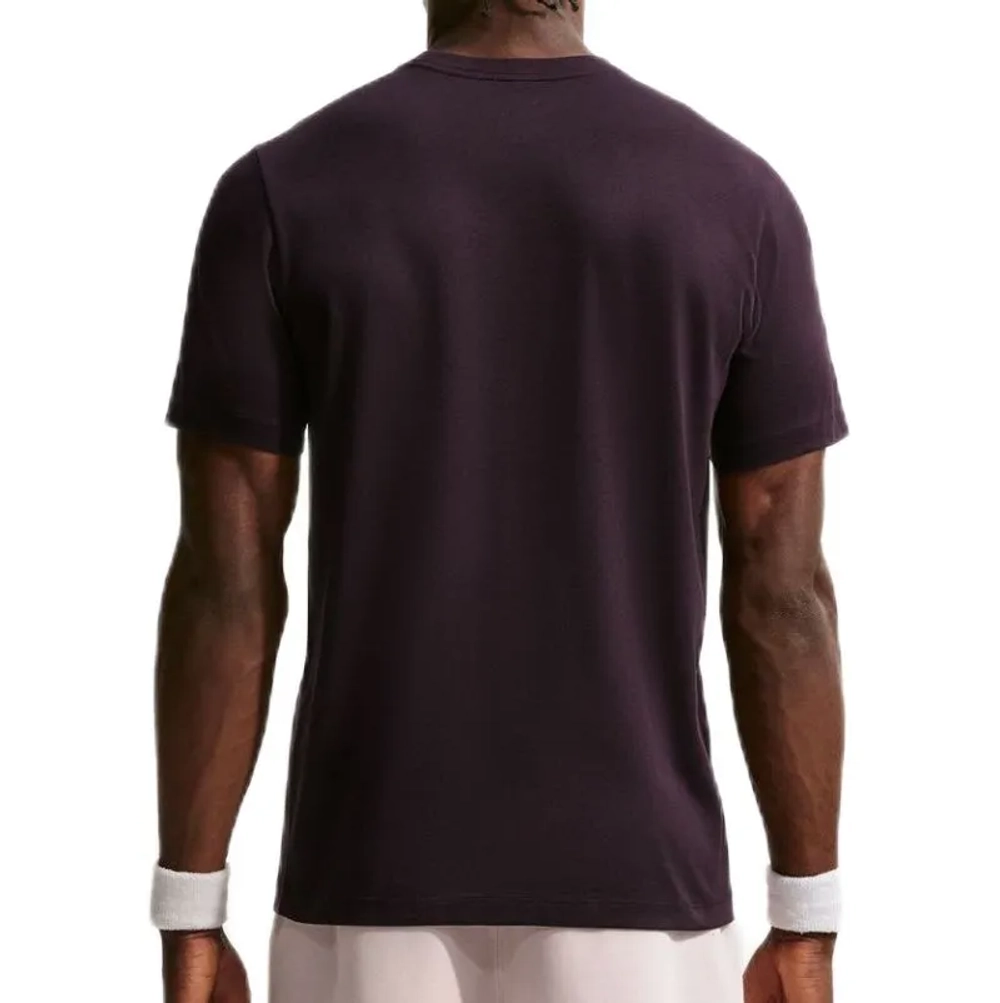 Мужская теннисная футболка Nike Court Dri-Fit Heritage - burgundy ash