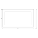 Зеркало Evoform в багетной раме со встроенным LED-светильником 31,5 W 130x75 см