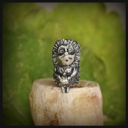 Темлячная бусина "Ежик" для ножей , мельхиор