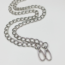 Ручка цепь с карабинами Серебро 12*18