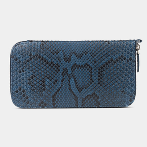 Кошелек Marquise из кожи питона и козы, синего цвета