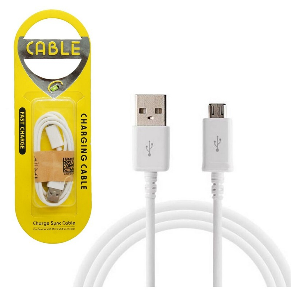 Кабель USB - Micro T02 (белый) 1м,в упаковке
