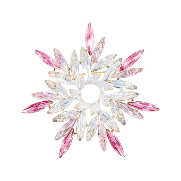Брошь Fiore Luna ОРЕОЛ Zircon Crystal XR14406 R/G
