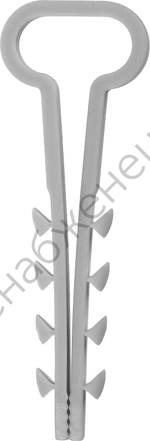 ЗУБР ДХ-П 14 мм, дюбель-хомут для плоского кабеля, нейлон, 100 шт (30912-14)