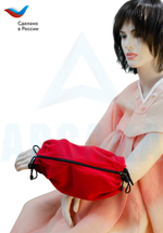 Чехол с открытой кистью на аппарат Илизарова. Ткань флис. Цвет изделия - красный, молния черная. Размер PPO-9