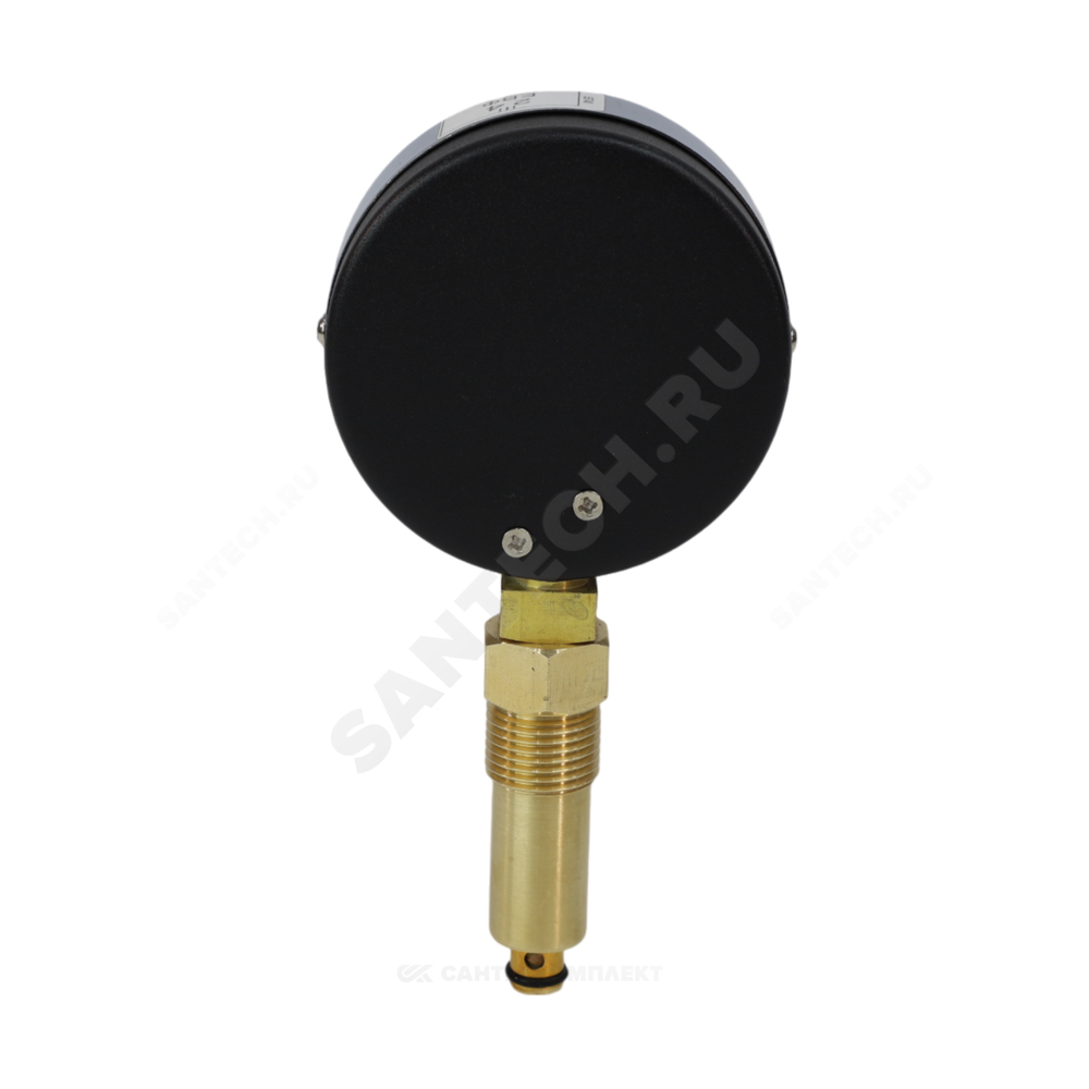 Термоманометр МД04 радиальный Дк80 0-1,6 МПа L=40мм G1/4" 120С с переходником на G1/2" ЭКОМЕРА МД04-80-G-1,6МПа-120-L-40-РИ