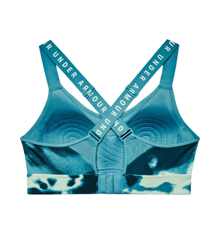 Теннисный бюстгальтер Under Armour Women's Armour Infinity High Printed Sports Bra - aqua foam/white