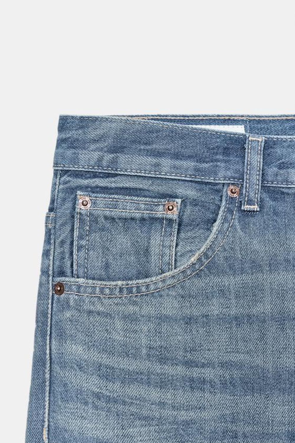 ZARA ДЖИНСЫ TRF BAGGY TAPERED С НИЗКОЙ ПОСАДКОЙ, СИНИЙ