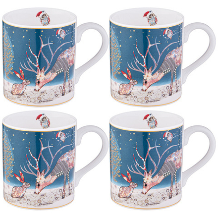 Набор кружек Lefard Christmas 4шт 230мл Пэчворк, фарфор