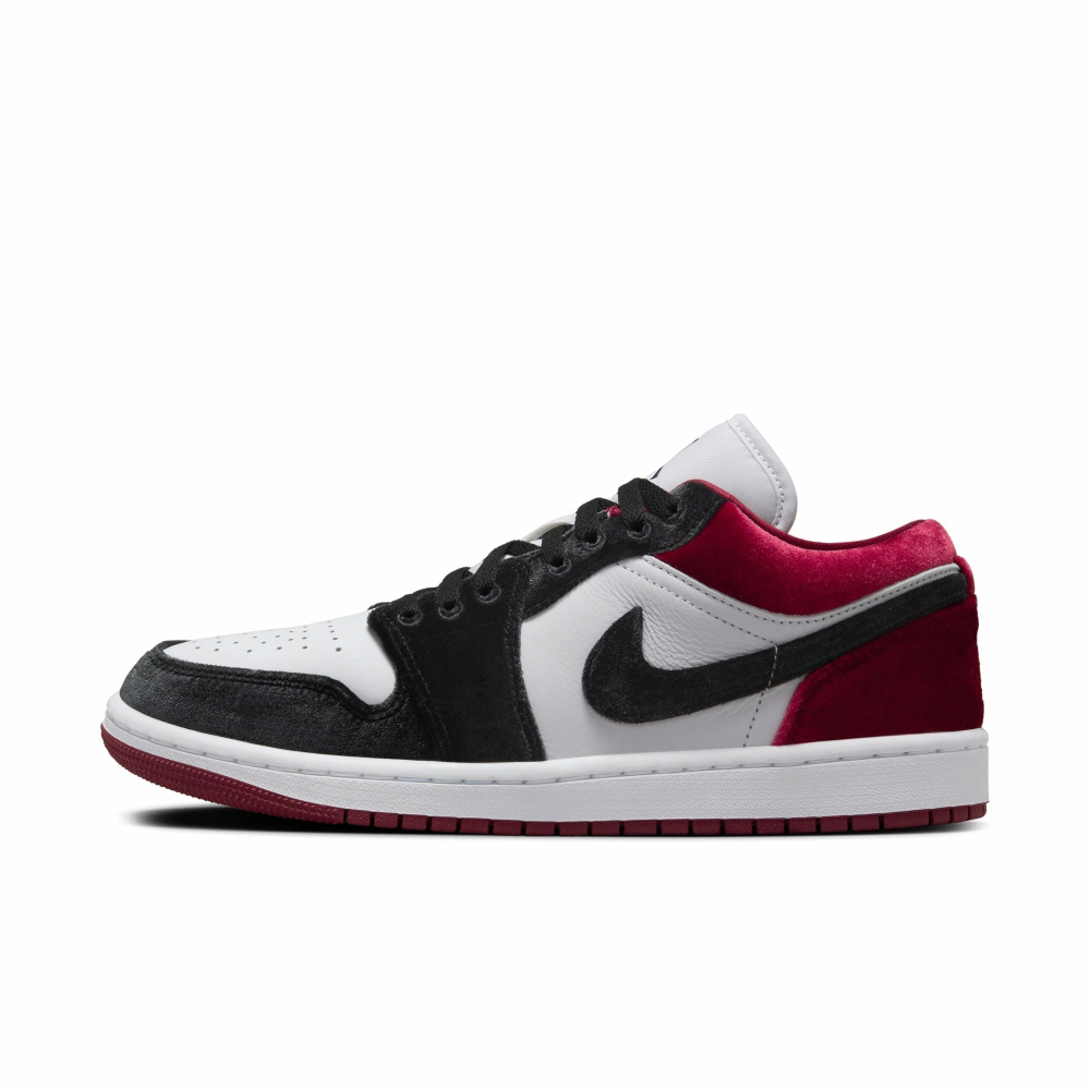 Кроссовки Jordan Air Jordan 1 Low Se Velvetblackgym Red (Женская размерная сетка)