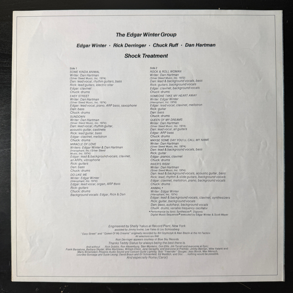 The Edgar Winter Group ‎– Shock Treatment (Япония 1974г.)