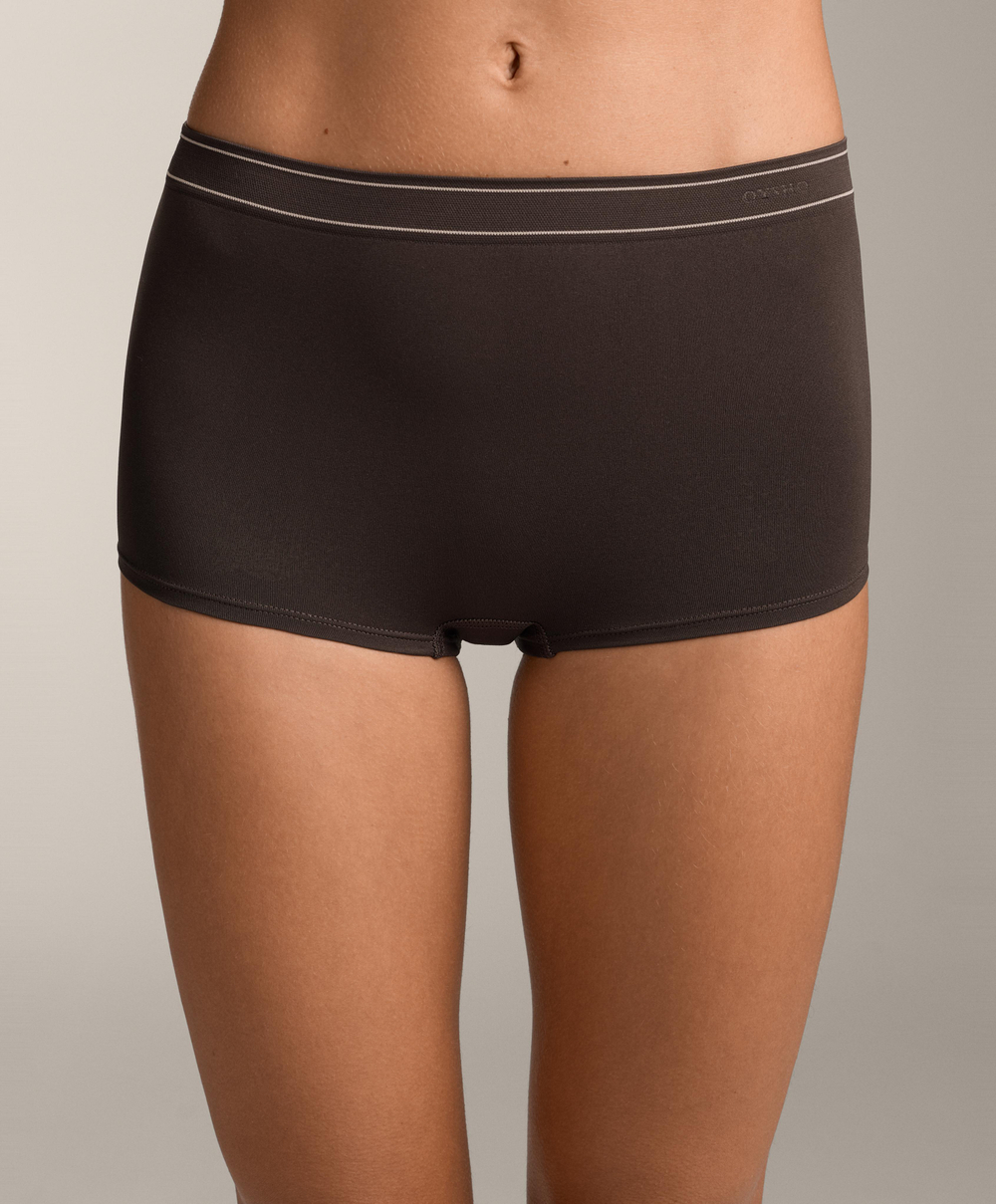OYSHO Набор из двух бесшовных трусов-шортов, шоколадный
