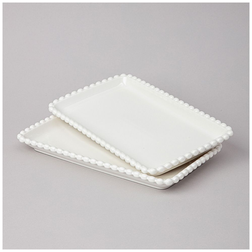 НАБОР БЛЮД LEFARD "PEARL" ПРЯМОУГ. 2 ШТ. 25*14,5*2,5 СМ (КОР=12НАБ.)