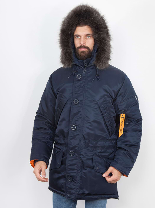 Куртка мужская зимняя Apolloget Everest (т.синий/оранжевый - r.blue/orange)