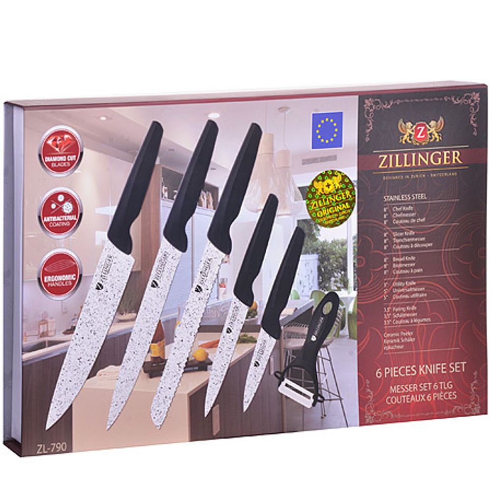 Набор Zillinger 5 ножей и овощечистка ZL-790