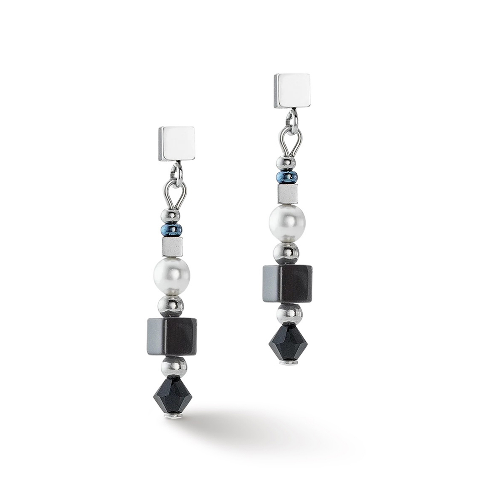 Серьги Coeur de Lion Black-Silver 4355/21-1317