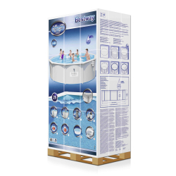 Стальной бассейн Bestway Hydrium Pool Set 460х120 см + фильтр-насос 3028 л/ч, лестница, подстилка (56382 BW)
