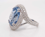 Кольцо с цейлонским сапфиром 15,67 ct с GIA сертификатом
