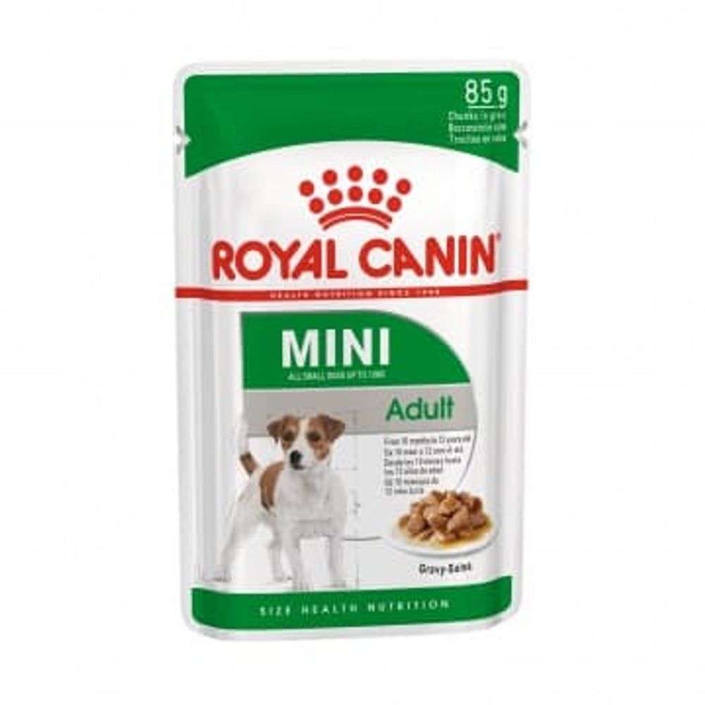 Влажный корм для собак Royal Canin Mini Adult для собак маленьких пород, кусочки в соус, Пауч 85 г