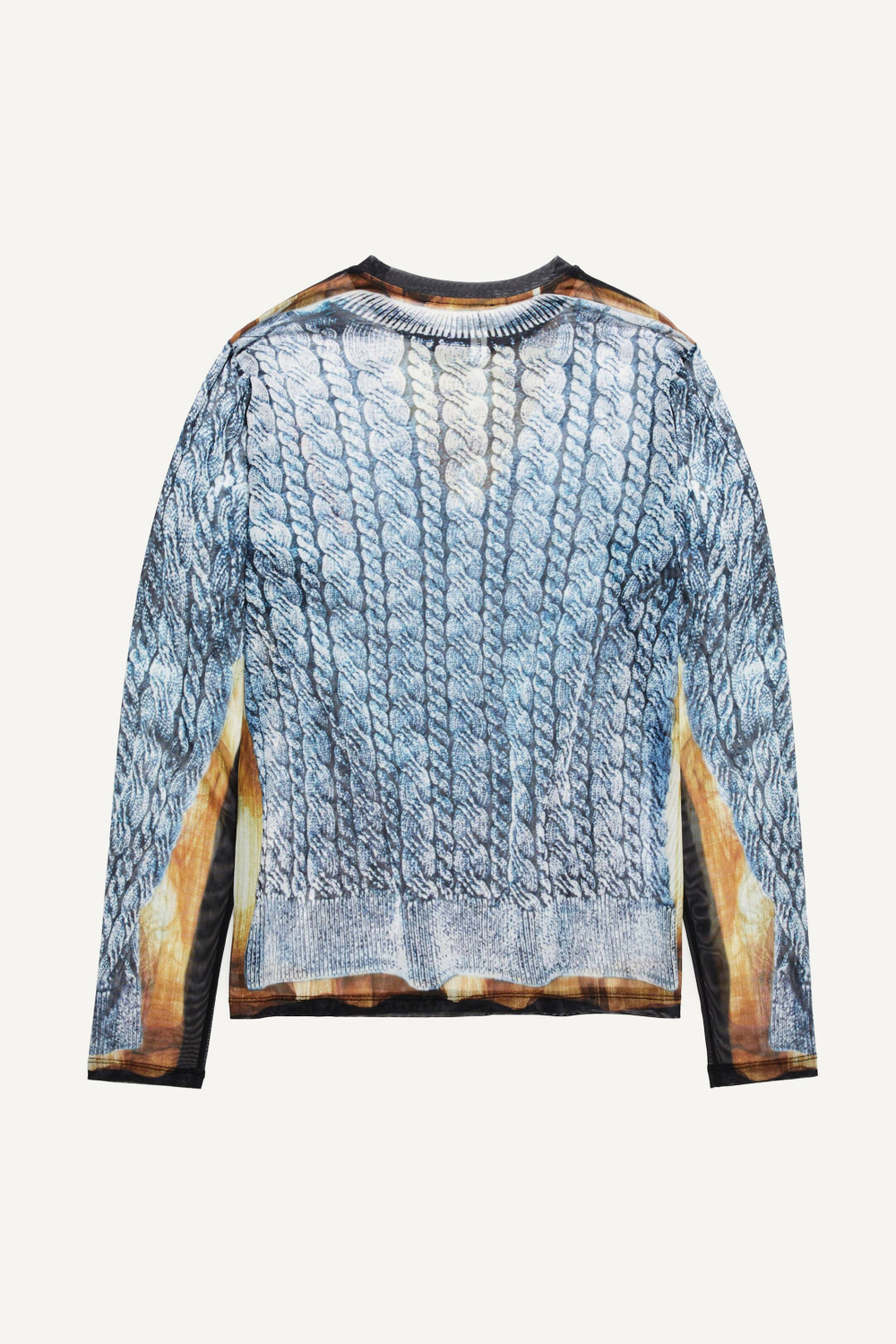 H&M - Glenn Martens Топ из сетки с принтом, синий