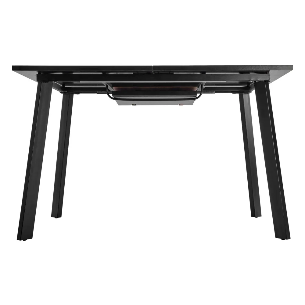 Стол Dublin раскладной 120-160х80х75 Дуб Вотан, чёрные ножки