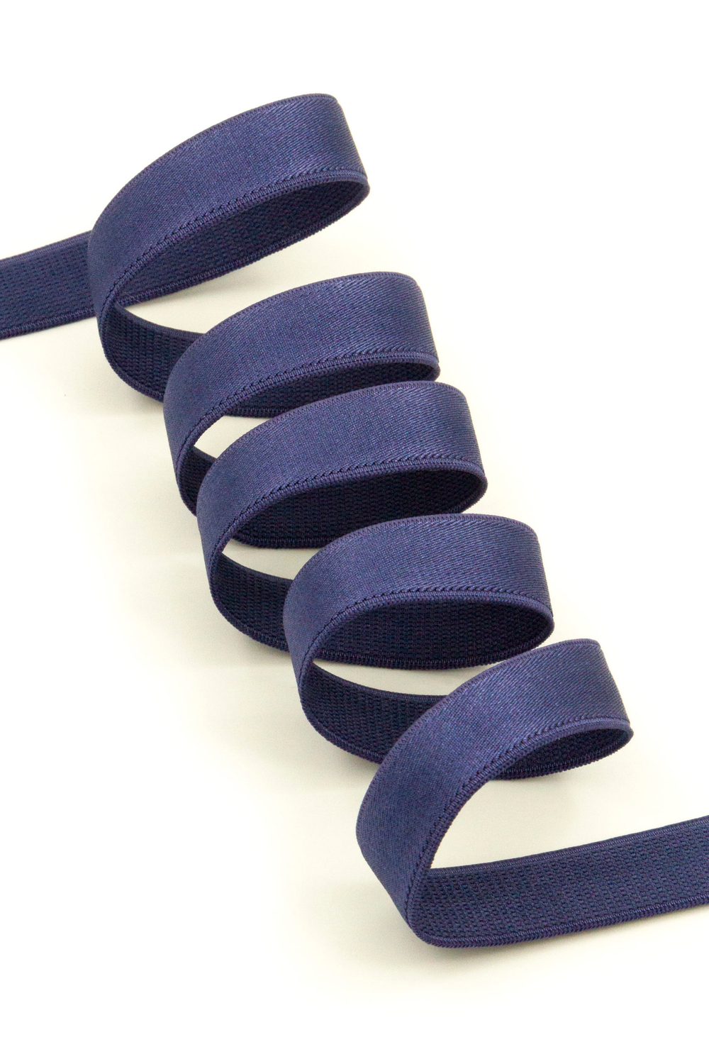 Резинка бретелечная индиго глянцевая 15 мм