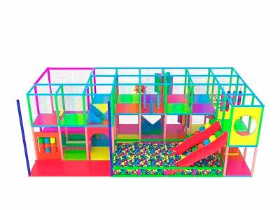 Детский уличный игровой лабиринт с крышей «Веселый маршрут» 9,84×4,92×3,5 м