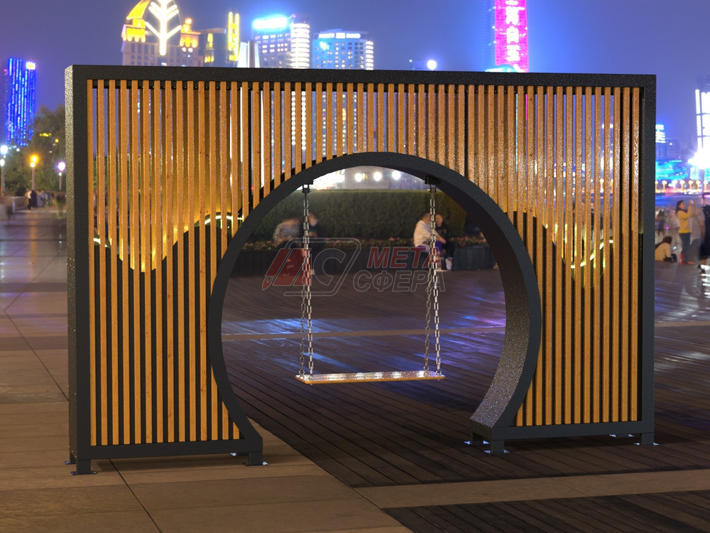 Японская арка с качелью и подсветкой