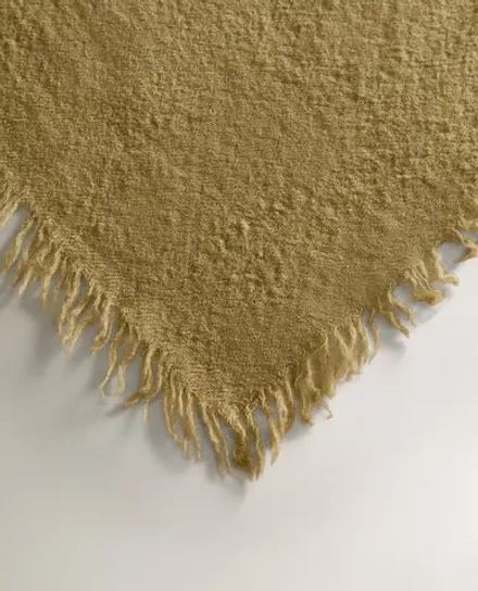 ZARA HOME ШЕРСТЯНОЙ ПЛЕД, ЗЕЛЕНЫЙ