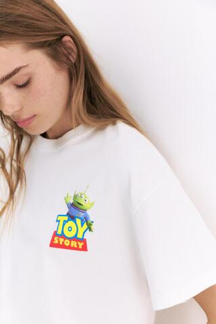 PULL&BEAR Футболка оверсайз «История игрушек», белый