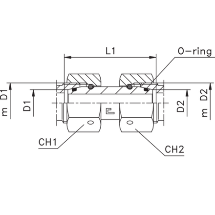 Соединение PNN DS25 М36х2 DS20 М30х2 CAST