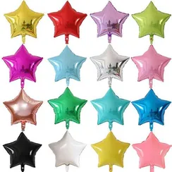 Фольга 18" звезда надутая гелием в ассортименте