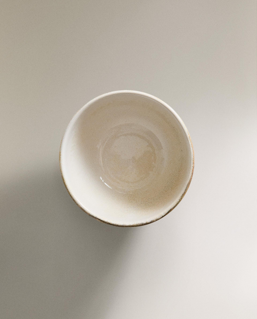 Zara Home миска из каменной керамики, цвет бежевый, 10 см