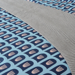 Комплект постельного белья из сатина голубого цвета с принтом blossom time из коллекции cuts&pieces, 200х220 см