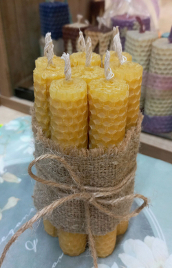 Набор свечей, натуральная вощина, 8 шт