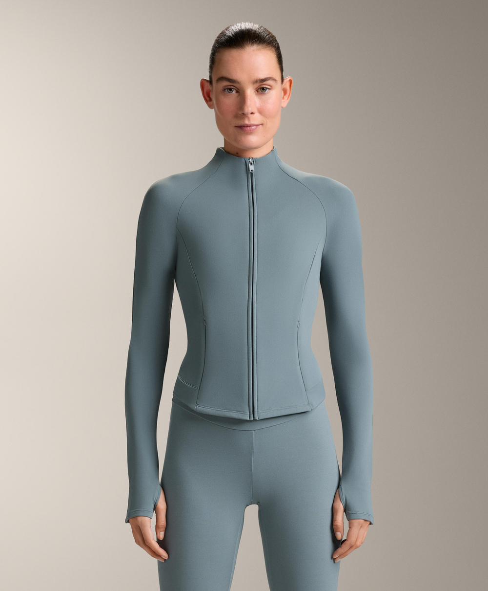 Oysho Легкая и теплая высокотехнологичная куртка, синевато-серый