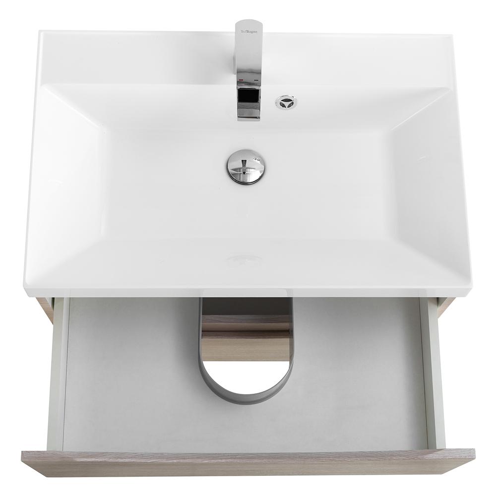 Тумба подвесная с раковиной BelBagno MARINO-600-2C-SO-RG-P