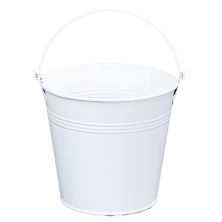 Вазон металлический "Ведро" D13*9,5*H12см (STG113) Белый