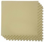 Коврик-пазл Экополимеры (Мягкий пол - 4 плиты 60x60x0,9см, 1,44кв.м./уп) Бежевый
