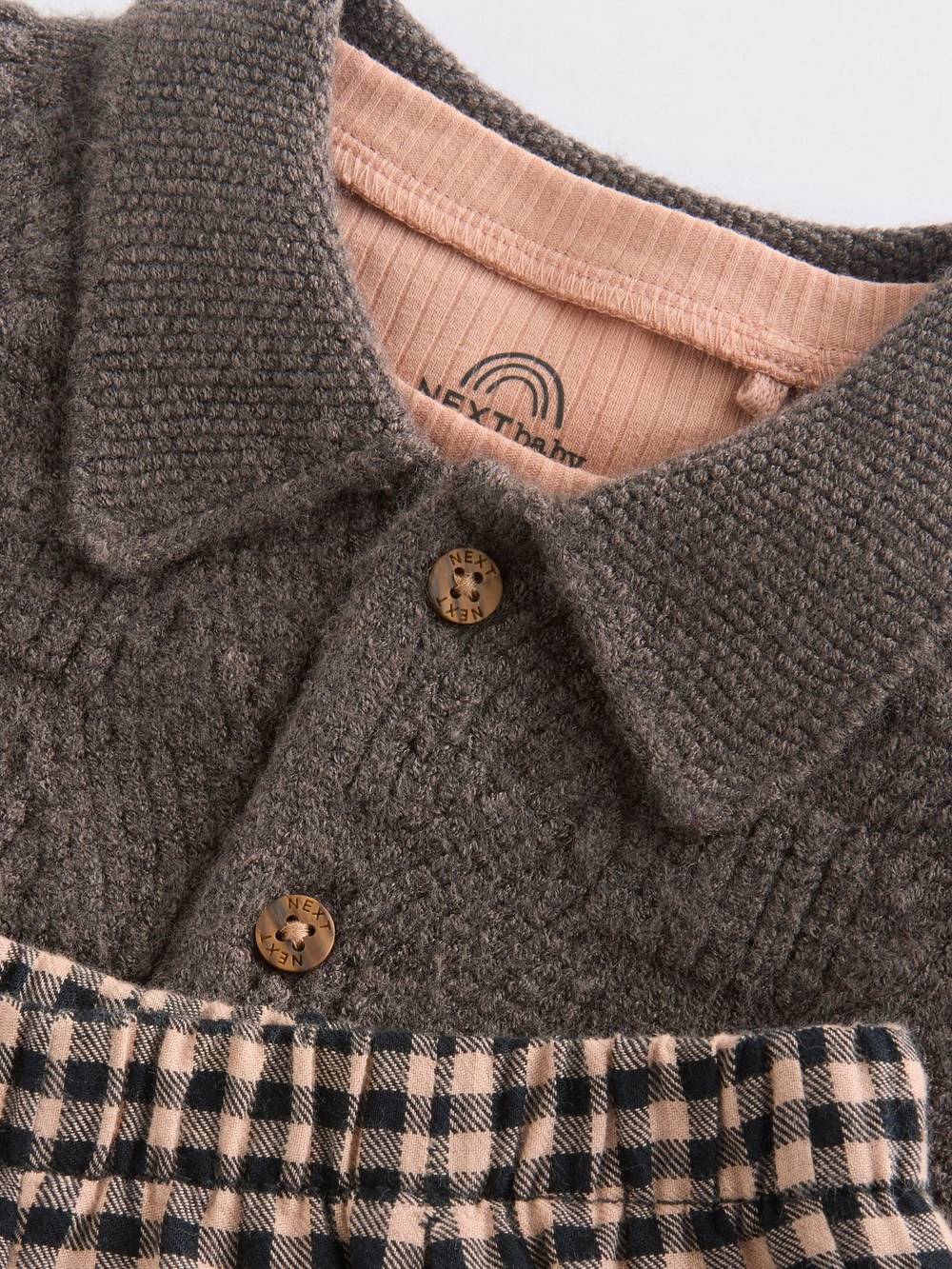 Комплект из трех предметов Next N22-319, Серый, Розовый