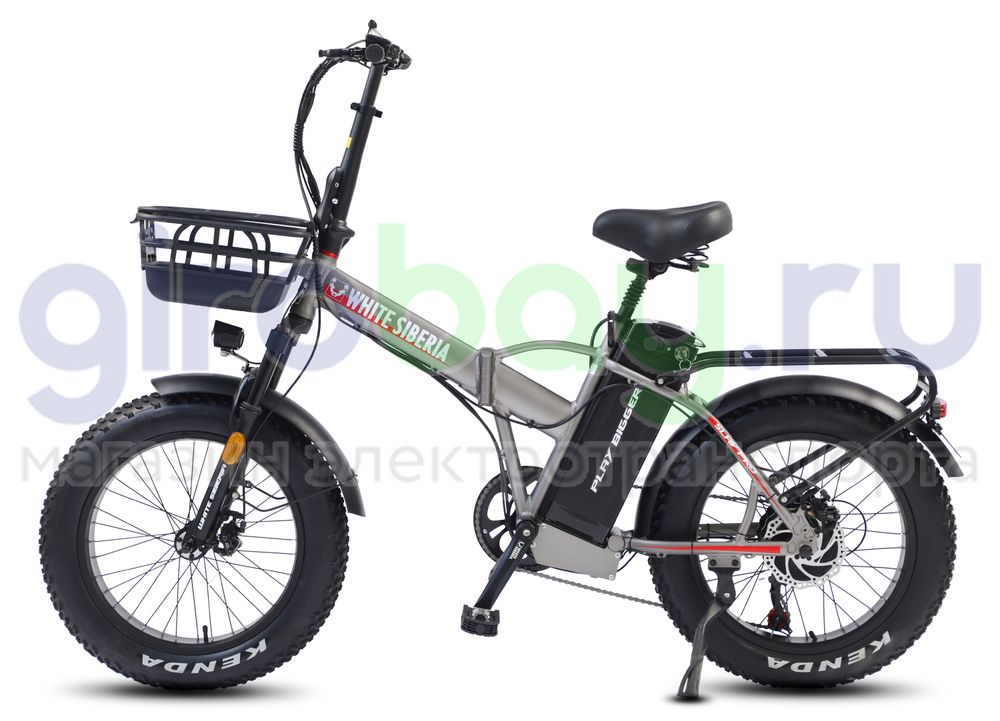 Электровелосипед WHITE SIBERIA SLAV PRO 1000W 48V/13A Silver Winter (Серебро) фото  4 фото №1