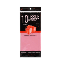 Бумага упаковочная тишью Розовая / листы 10 шт, 50*66 см