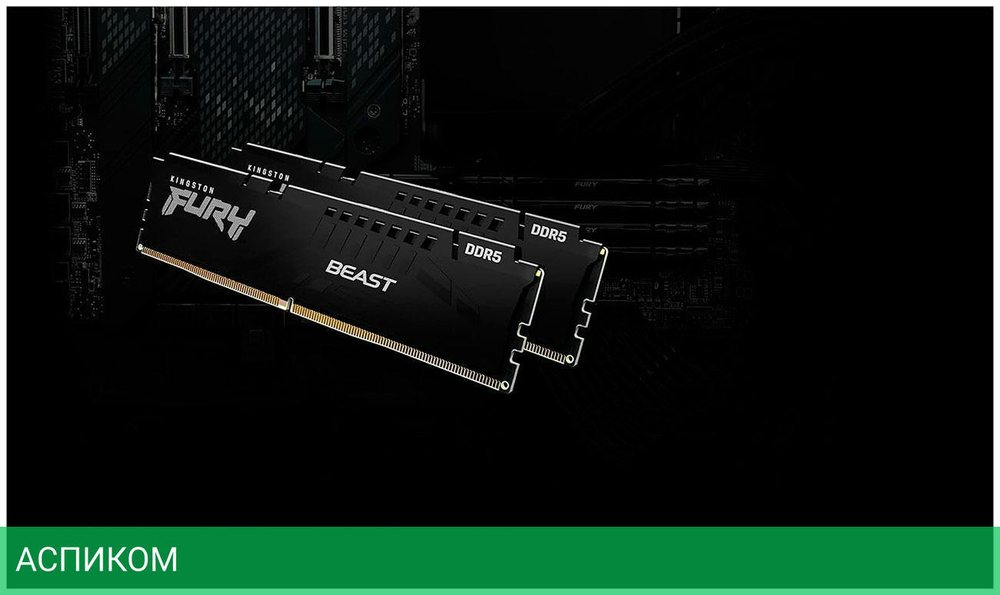 Оперативная память Kingston Fury Beast Black XMP 64Gb DDR5 (KF552C40BBK4-64)