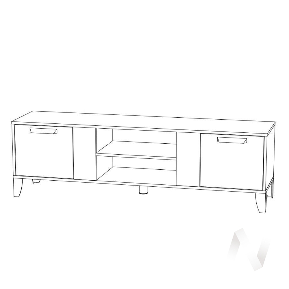 Тумба ТВ Парус-7 (дуб крафт белый/дуб крафт табачный)