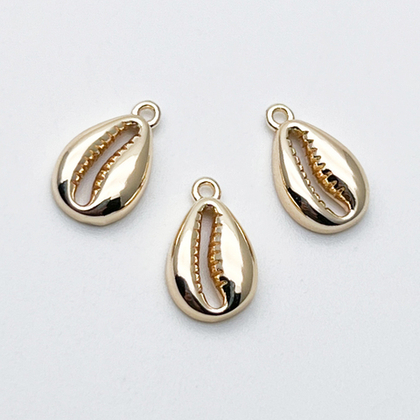 Подвеска Ракушка, цвет золото, размер 12*7 мм, цена за 1 шт