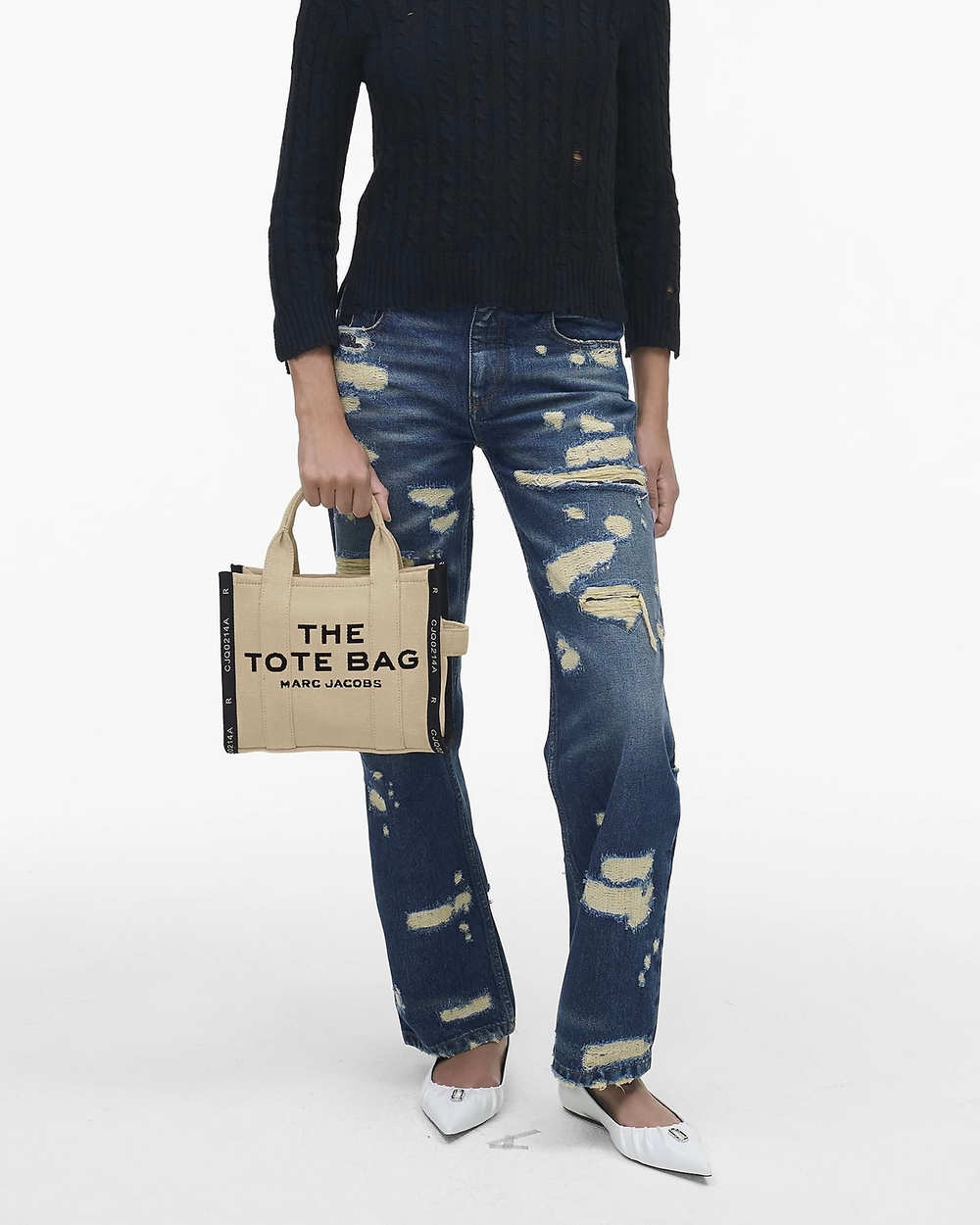 СУМКА MARC JACOBS THE JACQUARD SMALL TOTE BAG WARM SAND