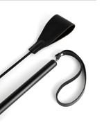 Стек длинный с черной ручкой и прямоугольным наконечником 75 см