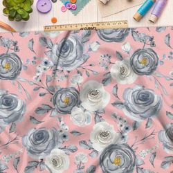 Ткань дюспо серые розы