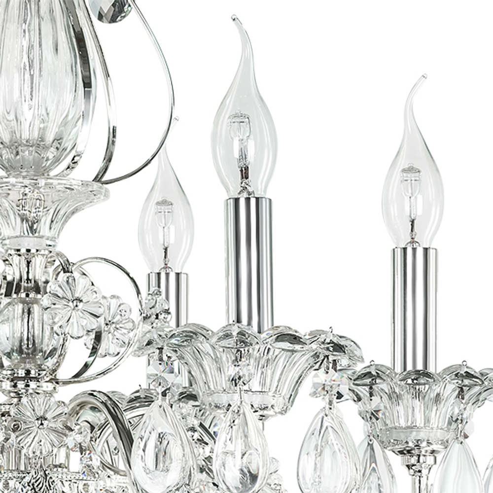 790064 Люстра SCHON 6x60W E14 Серебро