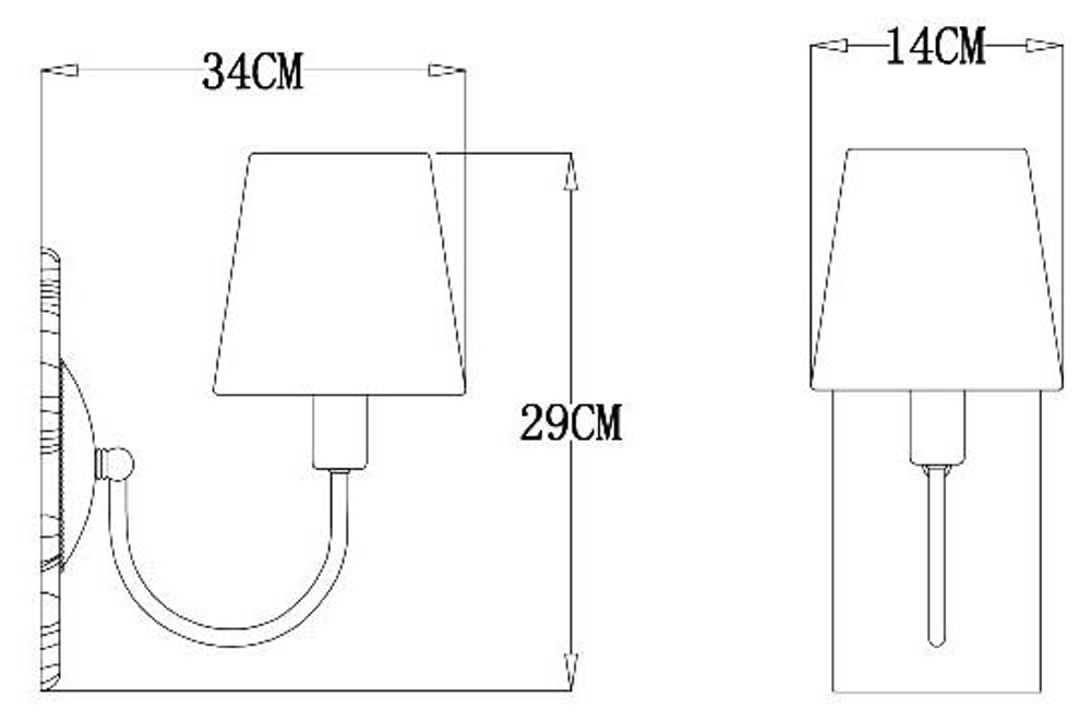 Бра Arte Lamp A7301AP-1PB